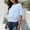 Light Blue, variant on SCSAlgin Womens Blouses Dressy Casual Boat Neck Flowy Blouses Poncho Batwing Tops