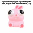 thumbnail image 3 of Squishy Bunny Squeeze Toy with Pop-Out Eyes, Single, Pink, for Relaxation, Toy, 3 of 3