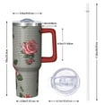 thumbnail image 2 of OBREWU Pioneer Flower Tumbler with Handle and Lid,Pioneer Flower 40oz Double Wall Vacuum Insulated Tumbler,Cups Gift for Women and Men, 2 of 7
