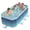 Blue, variant on Puedo Foldable Swimming Pool, Large Non-Inflatable Adults Kids Outdoor Pools, with Stable Triangular Braces,Green, (113" x 66" x 20")