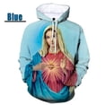 thumbnail image 3 of Sudadera con capucha gráfica de Virgen María ama a todos para hombre, sudaderas informales de gran tamaño personalizadas con estampado 3D, sudaderas para hombres, 3 of 5