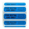 thumbnail image 6 of 500 For Rectal Use Only Stickers / 1.5 Inch x .375 Inch Blue Stickers with Permanent Adhesive, 6 of 6