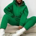 thumbnail image 6 of Scyoekwg Womens Tracksuits 2 Piece Set Fall Outfits Long Sleeve Hooded Sweatshirt Jogger Sweatpant Fashion Two Piece Set Casual Sweatsuits (Green,S), 6 of 6
