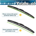thumbnail image 4 of Yeahmol 26 in & 16 in Windshield Wiper Blades Fit For Acura TSX 2006 26"&16" Premium Hybrid Wiper Replacement For Car Front Window, Set of 2, J U HOOK Wiper Arm, YH1604BL, 4 of 7