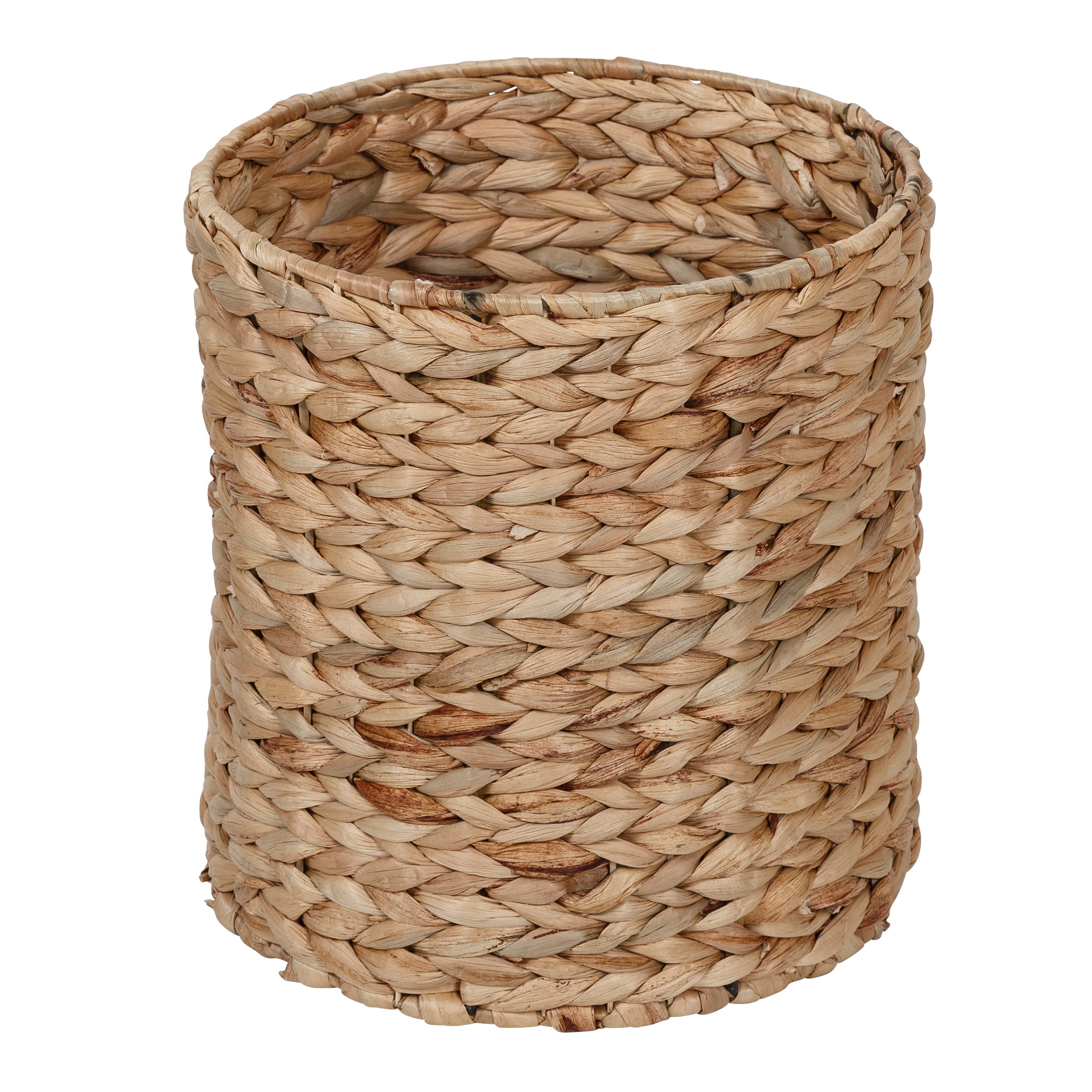 Honey-Can-Do Water Hyacinth Wicker Laundry Hamper and Bath Storage Basket Set of 7, Natural/White