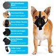 thumbnail image 2 of Bozal para Perros Único Bargains Bozal para Perro Pequeño Transpirable Suave Bozal Reflectante Ajustable con Malla de Aire X-Small Negro, 2 of 7