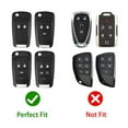 thumbnail image 2 of Zinc Alloy Gradient Glass Back Cover Key Fob Case Holder Shell Accessories Compatible for Chevrolet Chevy Camaro Equinox Cruze Sonic Malibu GMC Terrain & Buick Lacrosse Regal Verano, 2 of 9