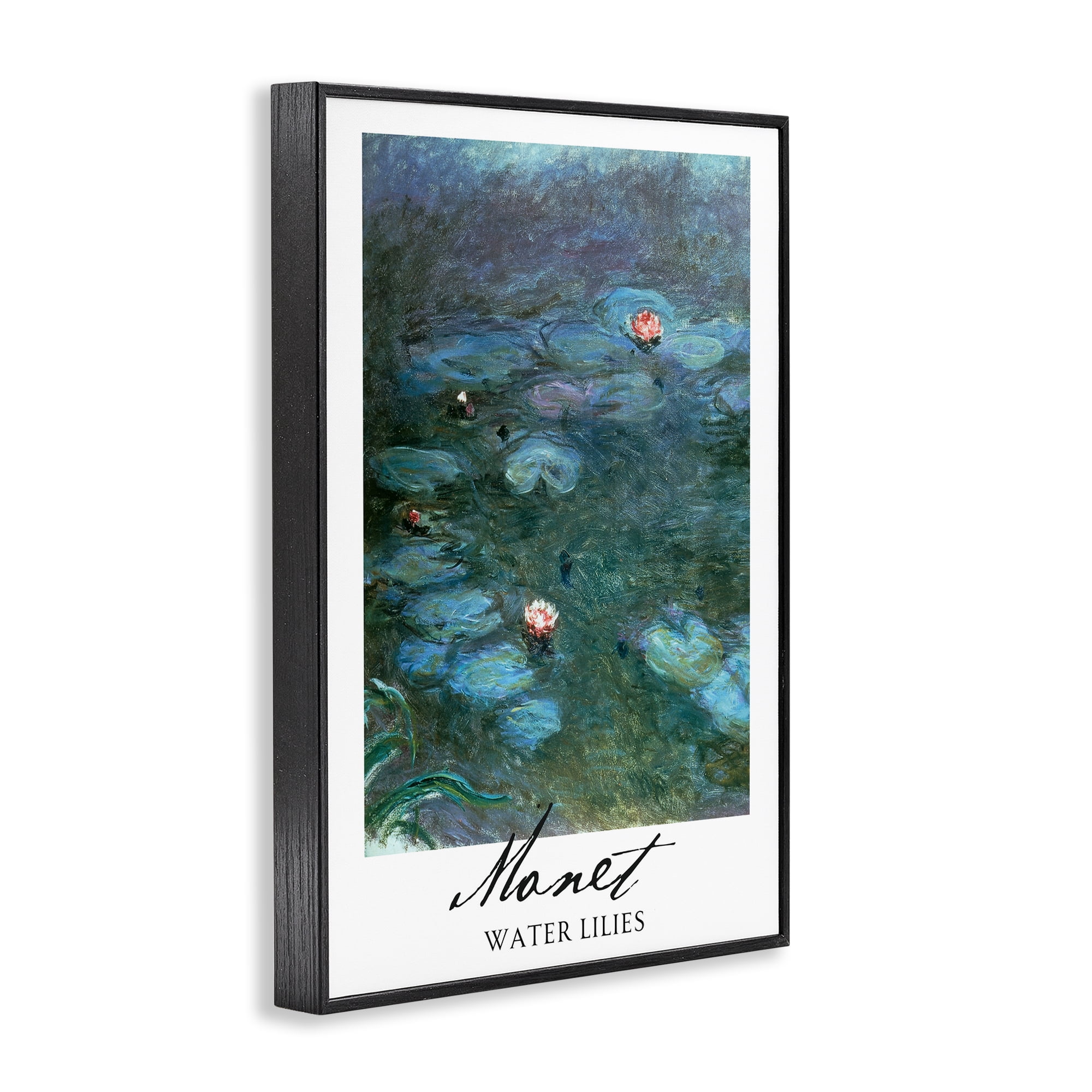 Stupell Industries Monet Water Lilies Black Framed Giclee Art, design by Vintage Hustle