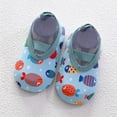thumbnail image 2 of ZCFZJW Cute Cartoon Pattern Baby Floor Socks Summer Toddler Kids Boys Girls Anti-Slip Slipper Shoes Home Indoor Soft Soled Shoes Socks Z09-Sky Blue 3-6 Months, 2 of 4