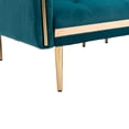 thumbnail image 6 of Luccalily Accent Velvet Bed Sofa,Velvet Leisure Sleeper Comfy Sofa couch with 2 Throw Pillow, Accent Sofa Recliner,with 5 Rose Golden Metal Legs,Mid-Century Modern Velvet loveseat Sofa for Living Room, 6 of 17