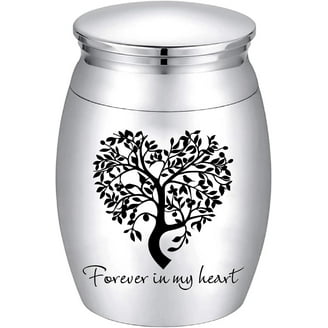 ESplanade Brass Cremation Urn - Blue Butterfly Pattern, 6x5 Inches, 40 Cu In Capacity
