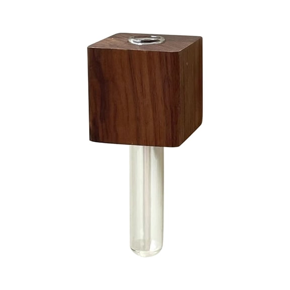 HCTSHG Mini Vase Fridge Magnets, Cute Test Tube Plant Flower Vase, Magnetic Wooden Wall Planter Vases with Glass Tube, Solid Wood Refrigerator Magnet, Adsorbed on Fridge, Door, Office