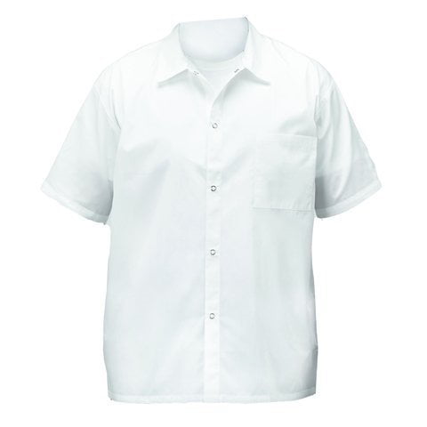 Winco UNF-1WL, White Chef Shirt, Polycotton Chef Cook Jacket, Unisex ...