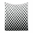 thumbnail image 1 of Abstract Soft Flannel Fleece Throw Blanket, Minimalist Monochrome Dots in Black Growing Big from Bottom to Top Polka Dots Image, Cozy Plush for Indoor and Outdoor Use, 70" x 90", White, by Ambesonne, 1 of 6