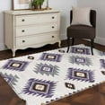 thumbnail image 4 of Purple Aztec Area Rug 3x5 FT, Non Slip Entryway Bedside Carpet, Southwest Boho Abstract Gray Geometric Washable Floor Carpet Indoor Mat Non-Shedding Throw Rug for Dorm Kitchen Home Office, 4 of 9