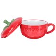 thumbnail image 4 of Adorable taza de café, taza para beber té, creativa taza de agua con forma de tomate y tapa, 4 of 7