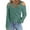 Green, variant on Moocorvic Women's Long Sleeve Shirts Women's Cusal Round Neck Leaky Shoulder Long Sleeve Lightweight Sweatshirts Solid Color Hedging Tops