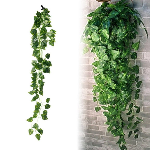 KDJ Artificial Plants Leaves Rattan Greenery Simulated Vine Home Wedding Decor - for Home Decor