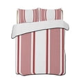 thumbnail image 2 of Quilts Twin XL Size, Red Striped Soft Comforter Bedding Set for Bed, Farmhouse Thin Vertical Stripes Modern Lightweight Quilted Bedspread with Pillow Cover(2 Pieces) for All Season, 68x98 Inch, 2 of 9