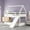 White, variant on Tcbosik Twin Size Bunk House Bed with Slide and Ladder, Gray