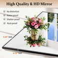 thumbnail image 3 of VONIGEE Black Bathroom Mirror 30"x30" Shatterproof Rectangle Square Corner Wall Mirror, 3 of 9