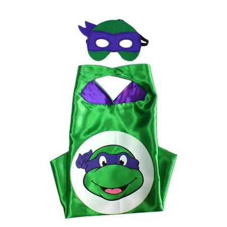 Cartoon Costume - TMNT Don Turtle Logo Cape and Mask with Gift Box by Superheroes