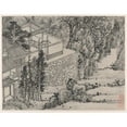 thumbnail image 2 of Shen Zhou 24x20 Black Ornate Framed Double Matted Museum Art Print Titled: The Enlightened Stone Retreat (After 1490), 2 of 5