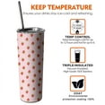 thumbnail image 6 of Strawberry Skinny Tumbler 20oz - Insulated Water Bottle- Insulated Travel Coffee Mug, 6 of 7
