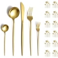 thumbnail image 1 of Juego de Cubiertos de 60 Piezas: Cubiertos de Acero Inoxidable - Set de cubiertos con Cuchillo/Tenedores/Cucharas/Tenedor para 12 (Oro), 1 of 7