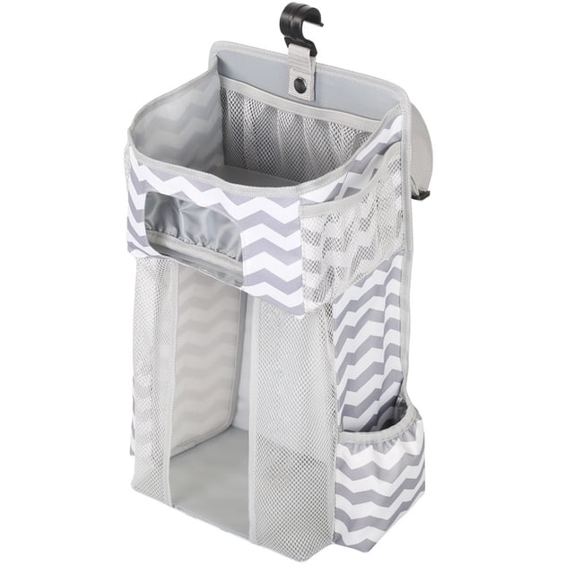 Bolsa colgante para cama de bebé, bolsa de almacenamiento para cabecera, bolsa de almacenamiento multifuncional desmontable para pañales y juguetes
