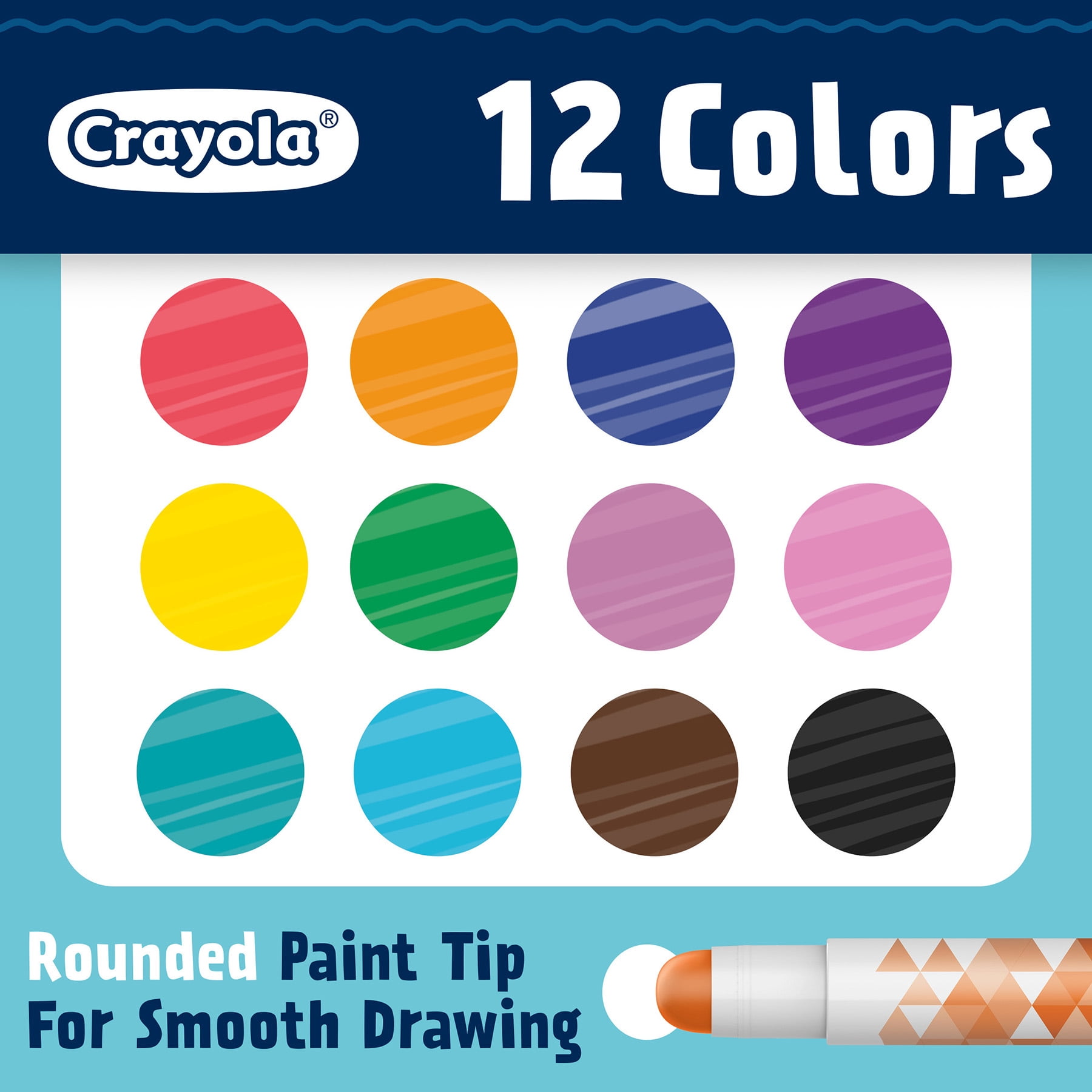Crayola Acrylic Paint Doodle Sticks, 12 Per Pack, 2 Packs