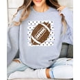 thumbnail image 4 of Football Sweatshirt for Women Cute Polka Dot Game Day Crewneck, Gray Sweatshirt, M, 4 of 8