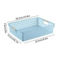 thumbnail image 2 of Multi-Purpose Plastic Storage Baskets - Waterproof Bathroom Shower Caddy, Laundry/Toy Organizer Bin, Easy-to-Clean Storage Basket for Home/Dorm/Gym, Durable Space-Saving Organizer, 10*9*6in, Blue, 2 of 7
