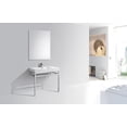 thumbnail image 2 of KubeBath Haus 36" Stainless Steel Console w/ White Acrylic Sink - Chrome, 2 of 5