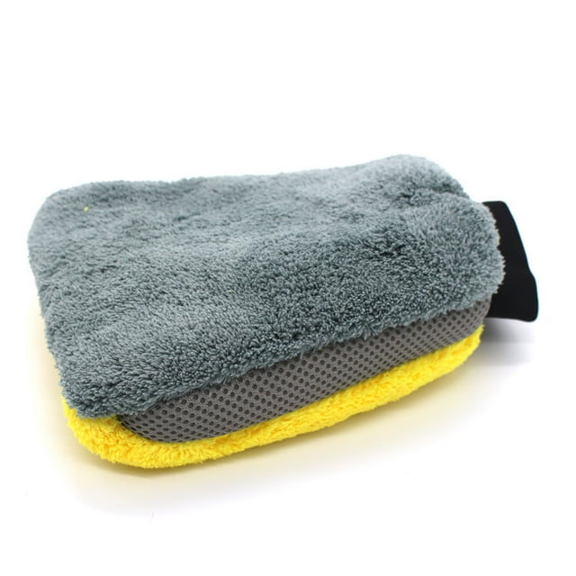 Vislone Gant de Lavage de Voiture Multifonction en Microfibre Anti-Rayures