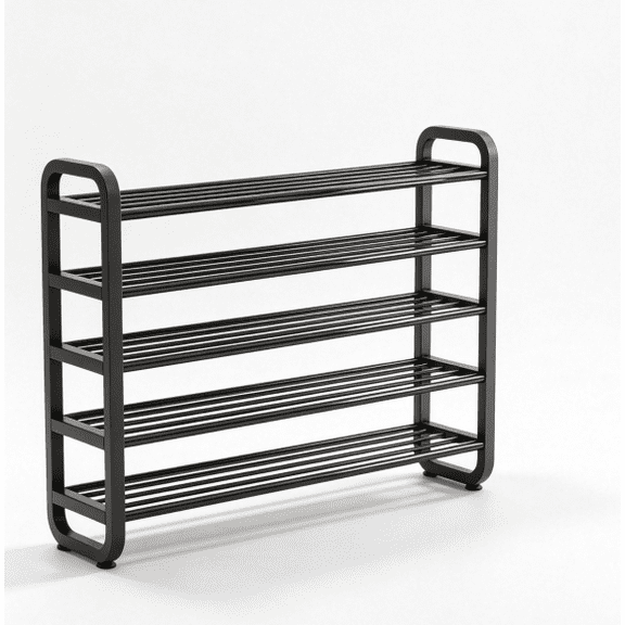 5-Tier Metal Shoe Rack, Free Standing Narrow Shoe Storage Organizer for Entryway, Dorm and Small Spaces