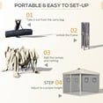 thumbnail image 4 of 10' x 10' Pop Up Canopy Tent with Netting, Instant Screen House Room, UV-Resistant Sun Shelter, Height Adjustable with Windows, and Carry Bag for Outdoor, Garden, Patio, 4 of 9