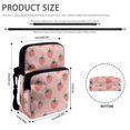 thumbnail image 6 of POLERO Pink Strawberry Print Lightweight Crossbody Purse, Polyester Crossbody Bags with Zipper Mobile Phone Shoulder Bag for Travel Shop, 6 of 7