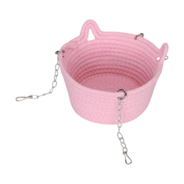 Cesta de cama de rata colgante de hamaca de rata Pequeña RESTA CASA de LA CASA PEQUEÑa PETA Casa colgante de chinchilla para hámster de planeador de Rosa