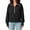Black, variant on Edvintorg Women Sweatshirt Plus Size Cropped Sweatshirts Turndown Collar Half Zip Sweat Shirts Womens Clothes Green