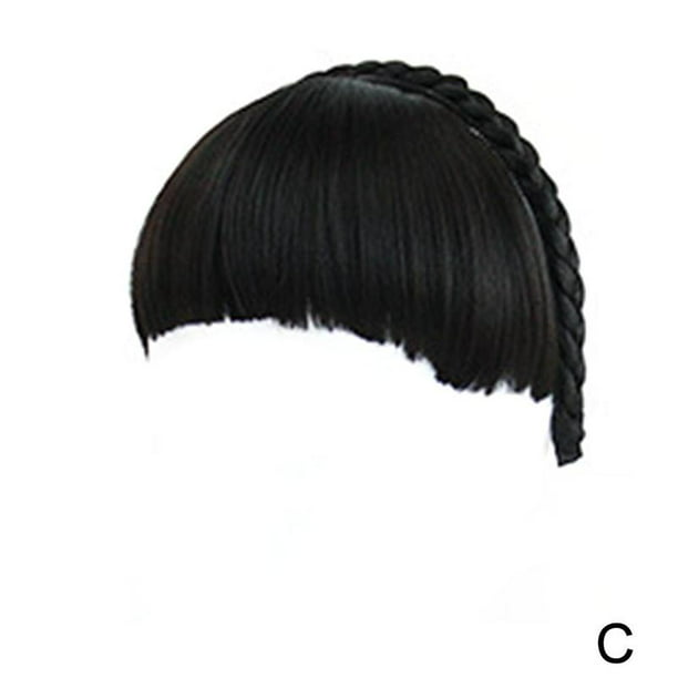 Image of Long blunt fringe natural hair braid woman