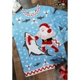 thumbnail image 3 of Men's Santa vs Shark Ugly Christmas Costume Sweater, 3 of 4