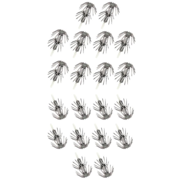 20 piezas de anzuelos de calamar, accesorios de material acero inoxidable, pesca para atrapar