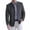 Dark Gray_002, variant on Men's Suede Blazer Jacket Faux Leather Retro Casual Button Up Suit Jackets Fall Winter Stylish Stand Collar Sport Coat with Pockets Khaki L