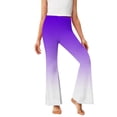 thumbnail image 6 of Ugoldhm Girls Flare Leggings - Fleece Lined Stretchy Bell Bottoms - Gradient Color Thick Pants (5-16 Years), 6 of 6