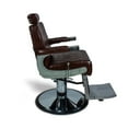 thumbnail image 3 of KING Barber Chair Heavy Duty, Hydraulic, Reclining All Purpose Barber Chair, Hair Styling Chair, Salon Chair, Brown, 3 of 7
