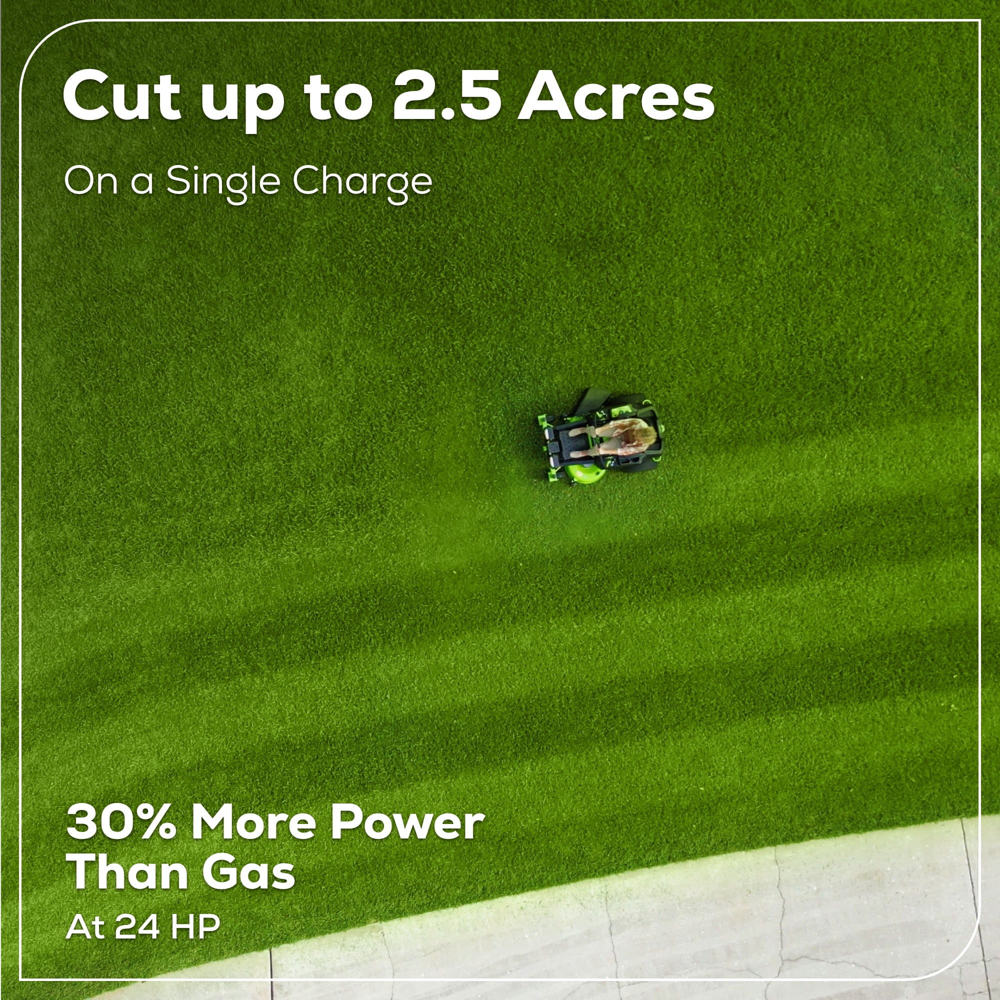 Greenworks 60V 42” Cordless Battery Crossover-Z Zero Turn Riding Lawn Mower + (6) 8Ah Batteries & (1) Wall Charger 7409302