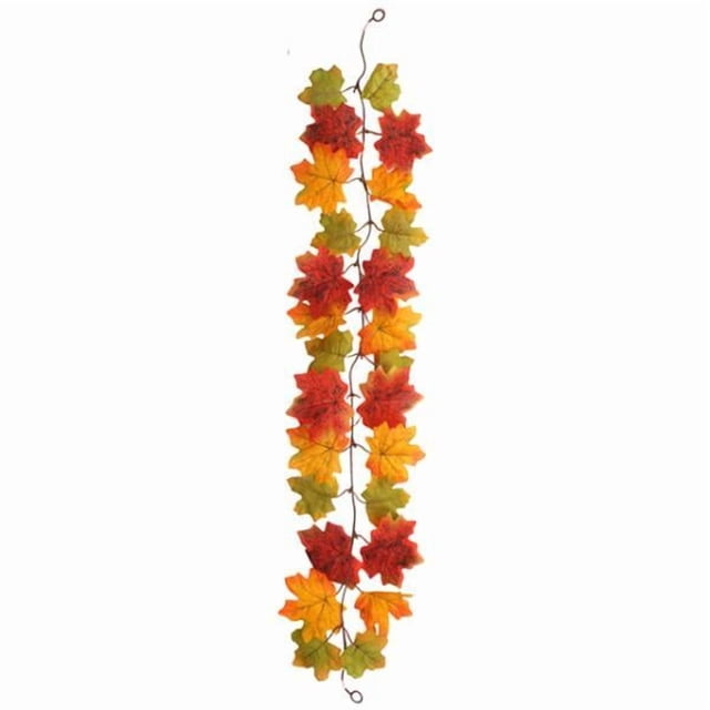 Guirnalda de hojas de otoño, decoración otoñal reutilizable para interiores, hoja de arce realista Estilo C