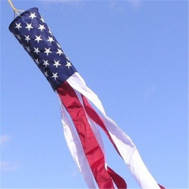 59" Embroidered U.S USA American Flag WindSock 100% Polyester Windsock 