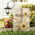 thumbnail image 3 of Happy Easter Day Outdoor Flag Linen Garden Flag He Is Risen Sunflower Cross House Flag Vertical Double Sided Outdoor Flags for Home, Farmhouse Holiday Spring Outdoor Decor 12.5''×18''in., 3 of 4